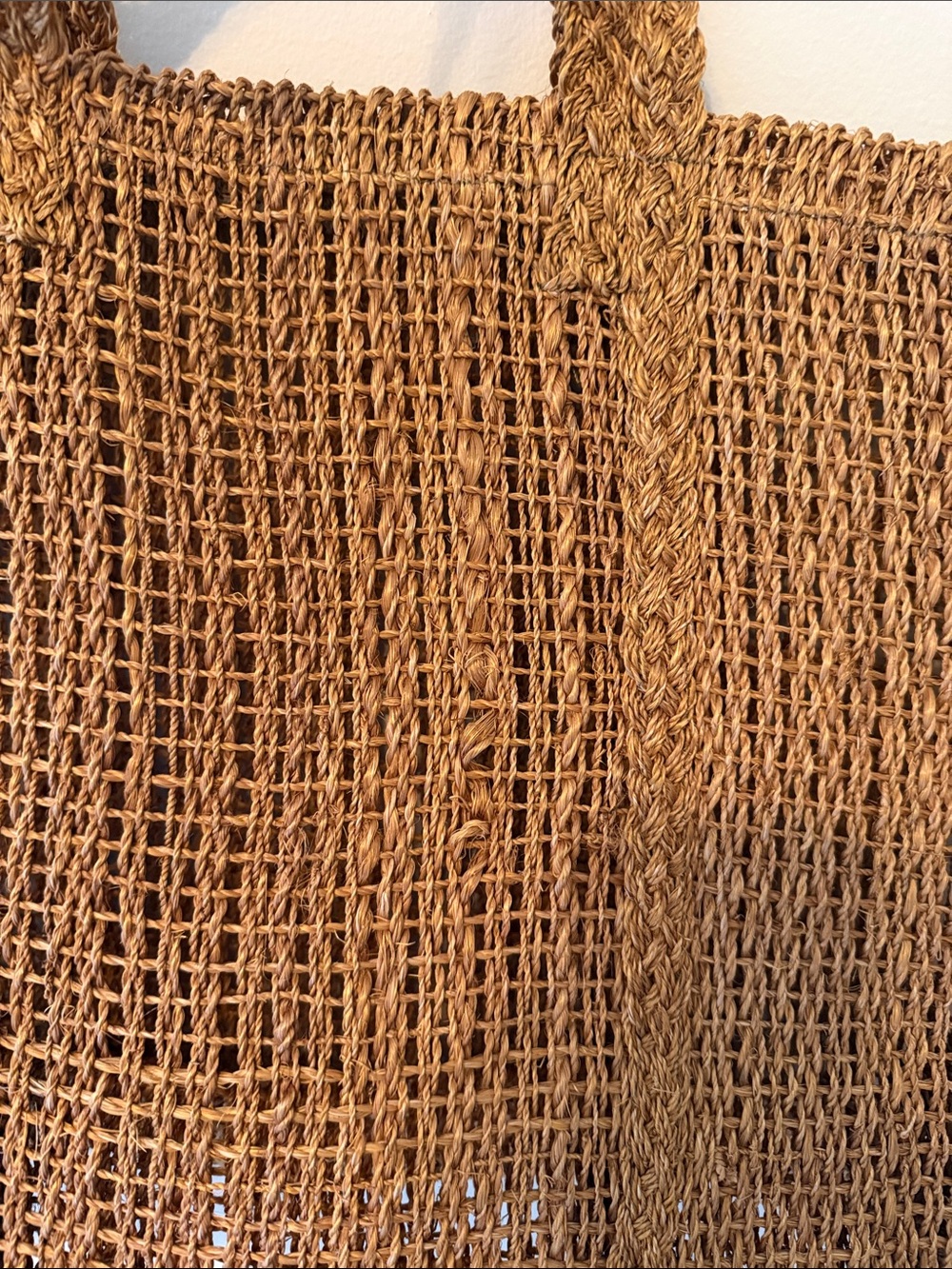 NWT Madewell Woven Straw Tote Bag in Natural Brown - Picture 2 of 4